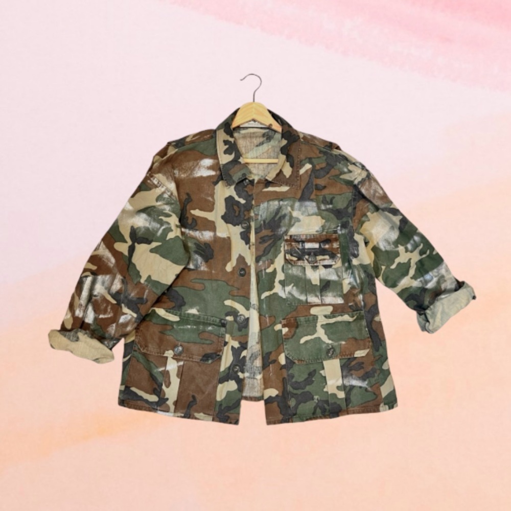 BLACK SHEEP Custom Foil Sprayed Camo Utility Jacket